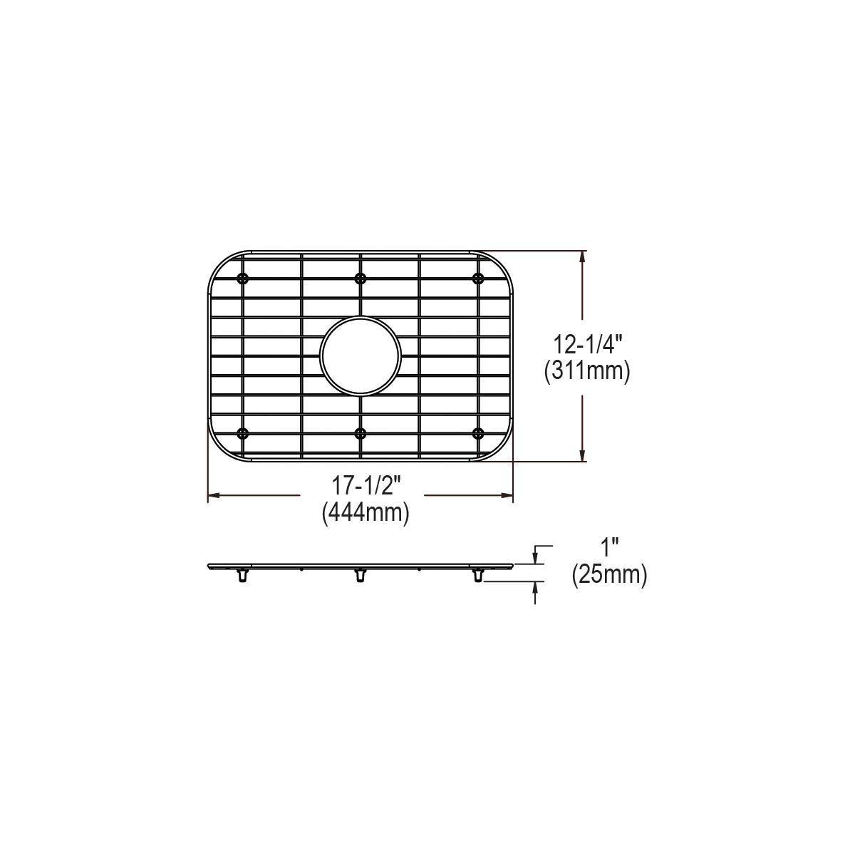 Elkay Dayton GBG2115SS Stainless Steel 17-1/2" x 12-1/4" x 1" Bottom Grid - The Sink Boutique