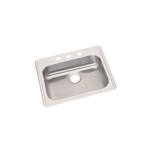 Alternate Image for Elkay Dayton 25" Stainless Steel Kitchen Sink, Satin, 1 Faucet Hole, GE125211