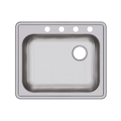 Elkay Dayton 25" Stainless Steel Kitchen Sink, Satin, GE12521R4