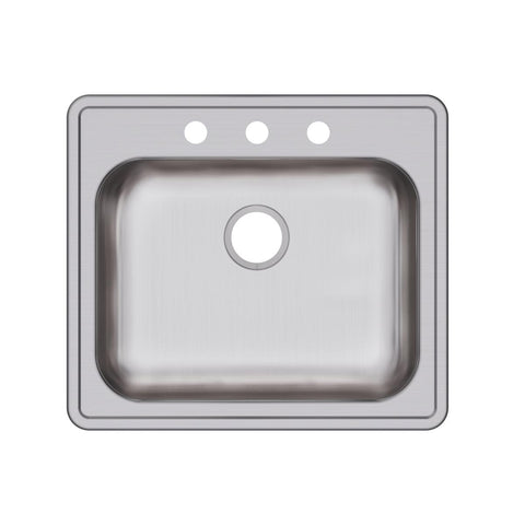 Elkay Dayton 25" Stainless Steel Kitchen Sink, Satin, GE125223