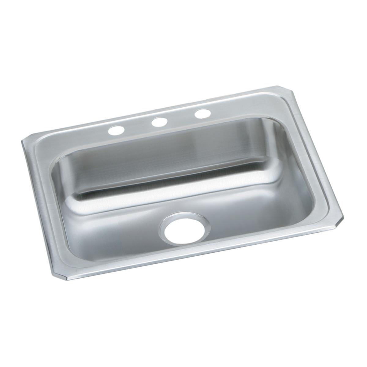 Elkay Celebrity 25" Stainless Steel Kitchen Sink, Brushed Satin, GECR25213