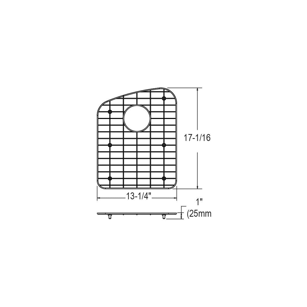 Elkay Dayton GOBG1520LSS Stainless Steel 13-1/4" x 17-1/16" x 1" Bottom Grid - The Sink Boutique