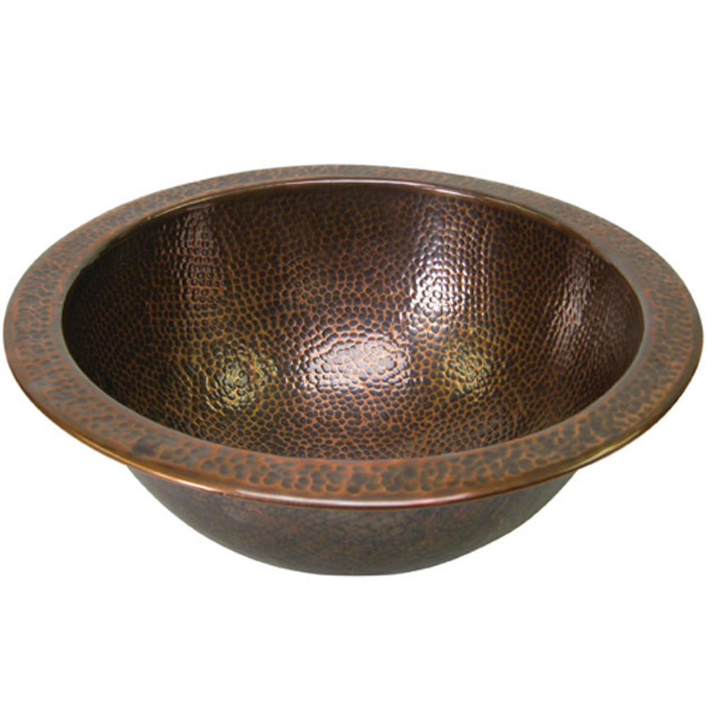 Houzer 17" Copper Flat Lip Bathroom Sink, HW-AUG1RF