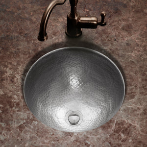 Alternate Image for Houzer 17" Copper Flat Lip Bathroom Sink, Pewter, HW-AUG2RF
