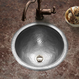 Houzer 17" Copper Topmount Bathroom Sink, Pewter, HW-AUG2RS - The Sink Boutique