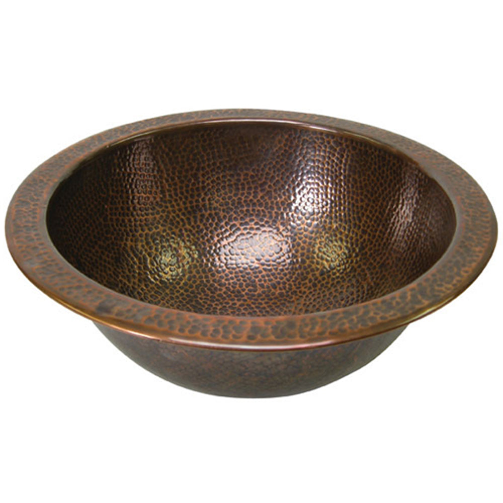 Houzer 12" Copper Flat Lip Bathroom Sink, HW-BAB1RF