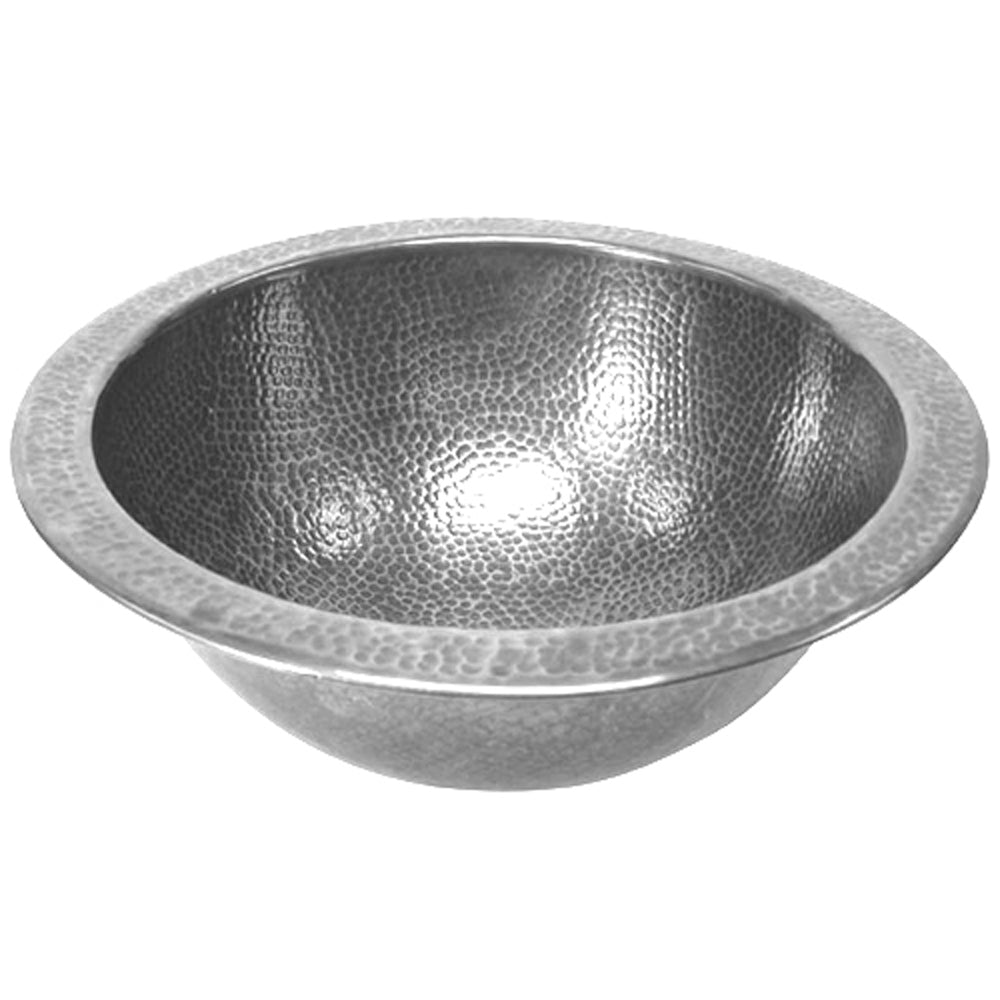 Houzer 12" Copper Flat Lip Bathroom Sink, Pewter, HW-BAB2RF