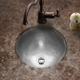 Houzer 12" Copper Flat Lip Bathroom Sink, Pewter, HW-BAB2RF - The Sink Boutique