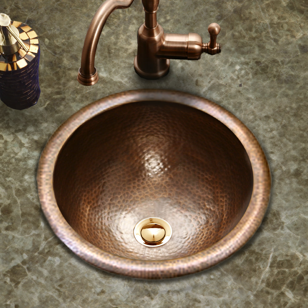 Houzer 15" Copper Topmount Bathroom Sink, HW-CLA1RS - The Sink Boutique