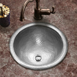 Houzer 15" Copper Topmount Bathroom Sink, Pewter, HW-CLA2RS - The Sink Boutique