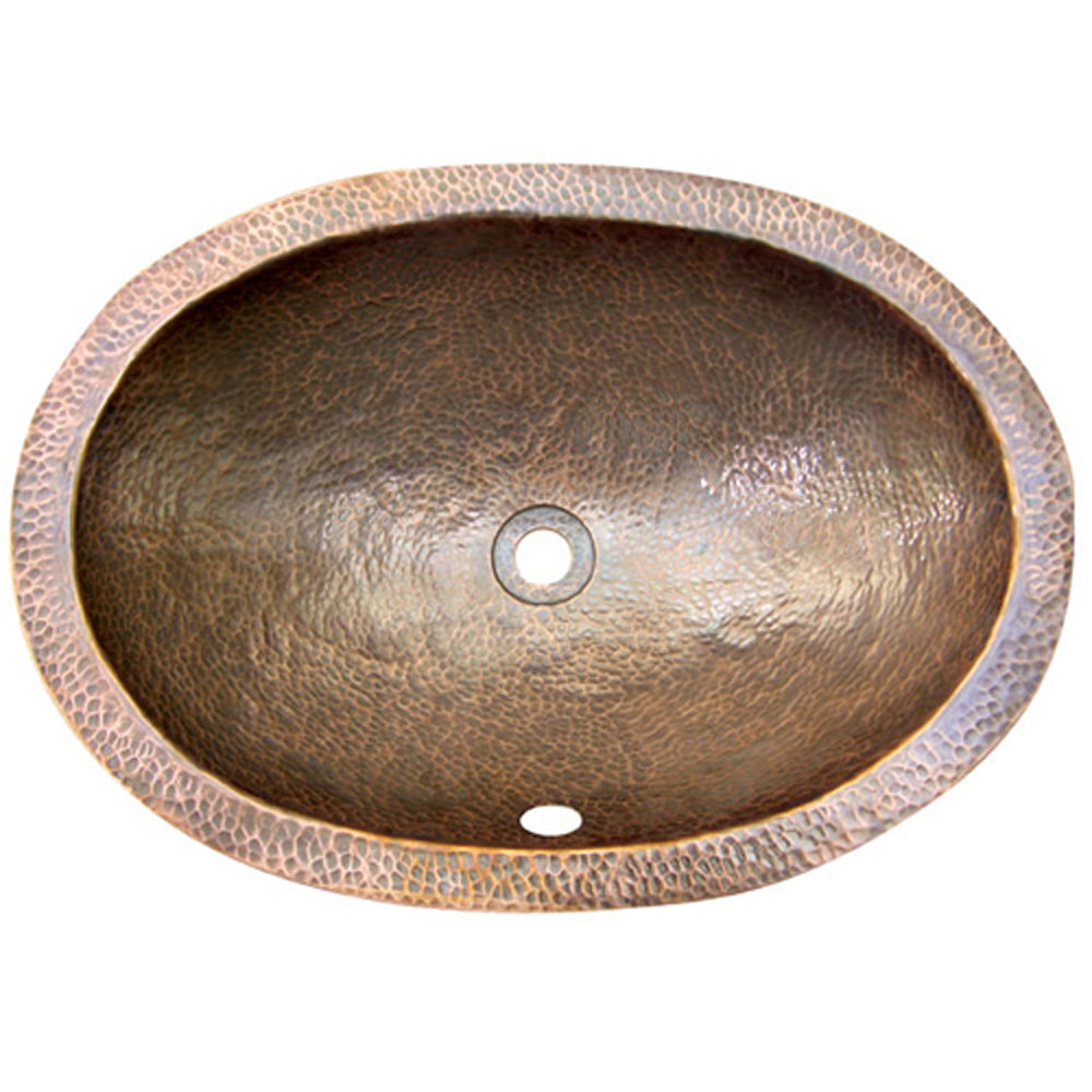 Houzer 21" Copper Flat Lip Bathroom Sink, HW-ELI1EF