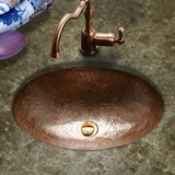 Houzer 21" Copper Flat Lip Bathroom Sink, HW-ELI1EF - The Sink Boutique