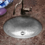 Houzer 21" Copper Flat Lip Bathroom Sink, Pewter, HW-ELI2EF - The Sink Boutique