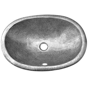 Alternate Image for Houzer 21" Copper Topmount Bathroom Sink, Pewter, HW-ELI2ES