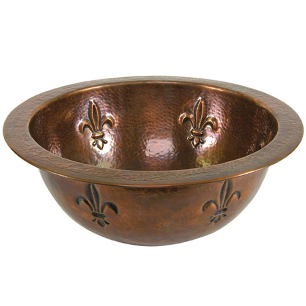Houzer 15" Copper Flat Lip Bathroom Sink, HW-FAM1RF