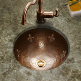Houzer 15" Copper Flat Lip Bathroom Sink, HW-FAM1RF - The Sink Boutique