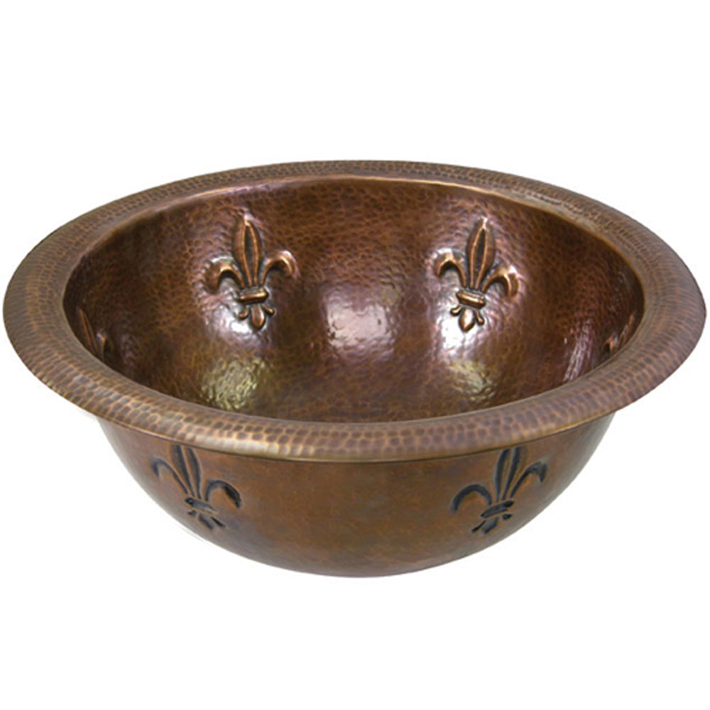 Houzer 15" Copper Topmount Bathroom Sink, HW-FAM1RS