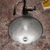 Houzer 15" Copper Flat Lip Bathroom Sink, Pewter, HW-FAM2RF - The Sink Boutique