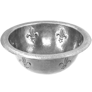 Alternate Image for Houzer 15" Copper Topmount Bathroom Sink, Pewter, HW-FAM2RS