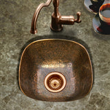 Houzer 18" Copper Flat Lip Hammerwerks Bar/Prep Sink, HW-LAG1BF - The Sink Boutique