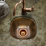Houzer 13" Copper Flat Lip Hammerwerks Bar/Prep Sink, HW-SCH1BF - The Sink Boutique