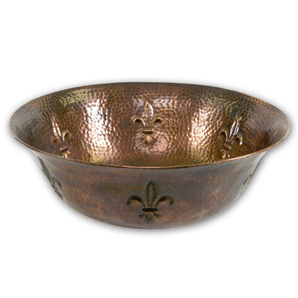 Houzer 16" Copper Bathroom Vessel Sink, HW-TEL1V