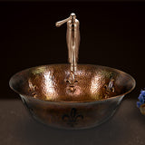 Houzer 16" Copper Bathroom Vessel Sink, HW-TEL1V - The Sink Boutique