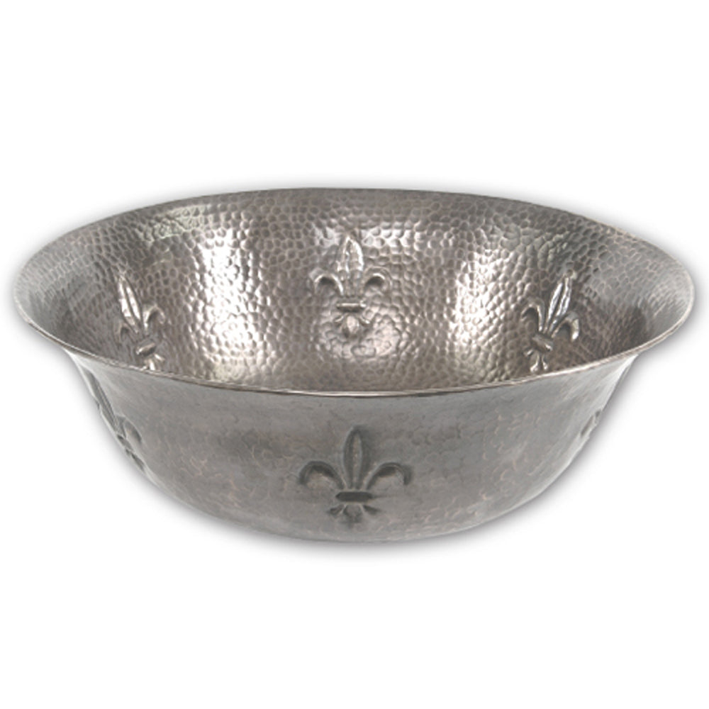 Houzer 16" Copper Bathroom Vessel Sink, Pewter, HW-TEL2V