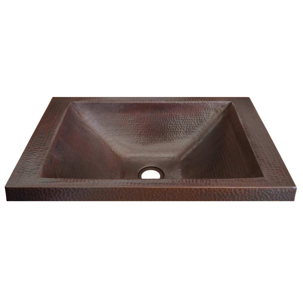 Native Trails Hana 20" Rectangle Copper Bathroom Sink, Antique Copper, CPS242