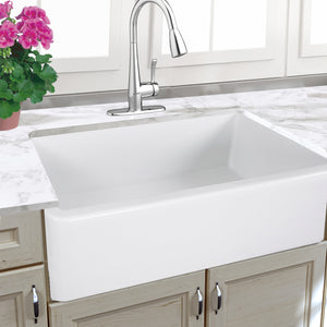 Alternate Image for Nantucket Sinks Cape 33" Fireclay Farmhouse Sink, White, Harwich-33