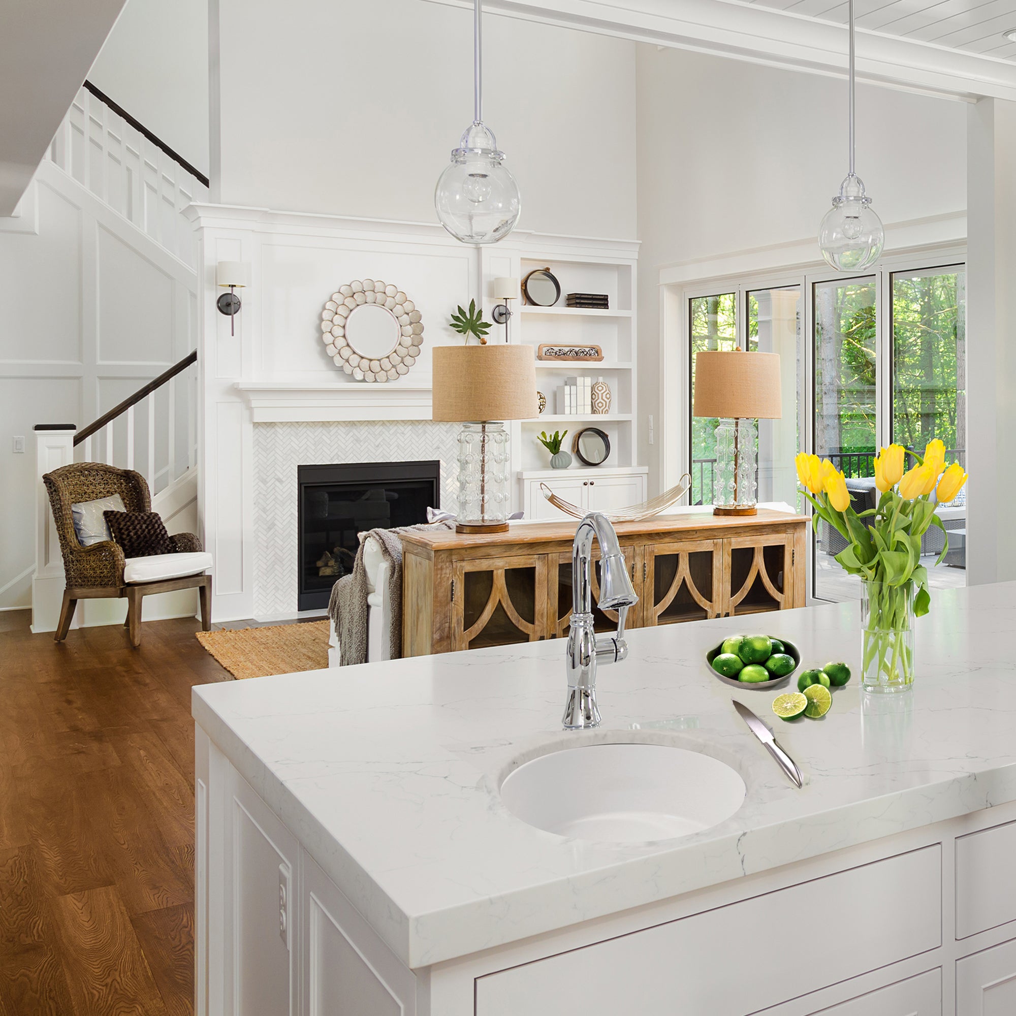 Nantucket Sinks Cape 18" Fireclay Kitchen Sink, White, Hyannis-18 - The Sink Boutique