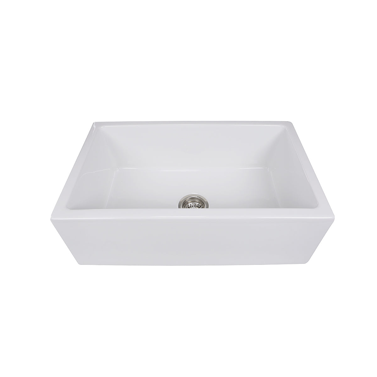 Nantucket Sinks Cape 30" Fireclay Farmhouse Sink, White, Hyannis-30 - The Sink Boutique