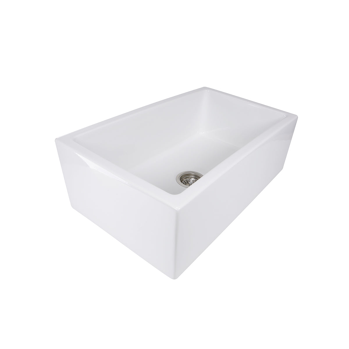Nantucket Sinks Cape 30" Fireclay Farmhouse Sink, White, Hyannis-30 - The Sink Boutique