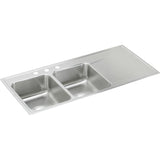 Elkay Lustertone Classic 48" Stainless Steel Kitchen Sink, 50/50 Double Bowl, Lustrous Satin, ILR4822L4