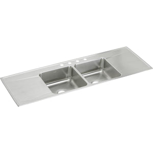 Alternate Image for Elkay Lustertone Classic 66" Stainless Steel Kitchen Sink, 50/50 Double Bowl, 18 Gauge, Lustrous Satin, 2 Faucet Hole, ILR6622DD2