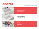 BOCCHI Sotto 27" Fireclay Undermount Single Bowl Kitchen Sink, Matte White, 1360-002-0120