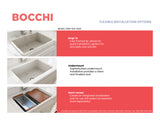 BOCCHI Sotto 27" Fireclay Undermount Single Bowl Kitchen Sink, Biscuit, 1360-014-0120