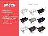 BOCCHI Sotto 32" Fireclay Undermount Single Bowl Kitchen Sink, Black, 1362-005-0120