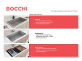 BOCCHI Sotto 32" Fireclay Undermount Single Bowl Kitchen Sink, Matte Gray, 1362-006-0120