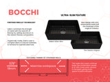 BOCCHI Aderci Ultra-Slim 30" Fireclay Farmhouse Sink, Matte Black, 1481-004-0120