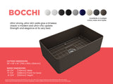 BOCCHI Aderci Ultra-Slim 30" Fireclay Farmhouse Sink, Matte Brown, 1481-025-0120