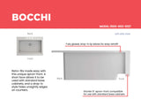 BOCCHI Nuova 34" Fireclay Retrofit Drop-In Farmhouse Sink with Accessories, Matte White, 1500-002-0127
