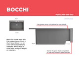 BOCCHI Nuova 34" Fireclay Retrofit Drop-In Farmhouse Sink with Accessories, Matte Gray, 1500-006-0127