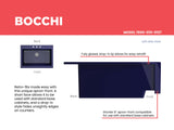 BOCCHI Nuova 34" Fireclay Retrofit Drop-In Farmhouse Sink with Accessories, Sapphire Blue, 1500-010-0127