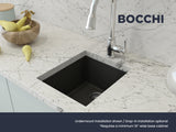 BOCCHI Campino Uno 16" Rectangle Composite Granite Bar/Prep Sink, Matte Black, 1608-504-0126