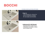 BOCCHI Campino Uno 33" Dual Mount Granite Kitchen Sink Kit with Accessories, Milk White, 1604-507-0126