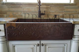 Premier Copper Products 33" Copper Farmhouse Sink, Oil Rubbed Bronze, KASDB33229S - The Sink Boutique