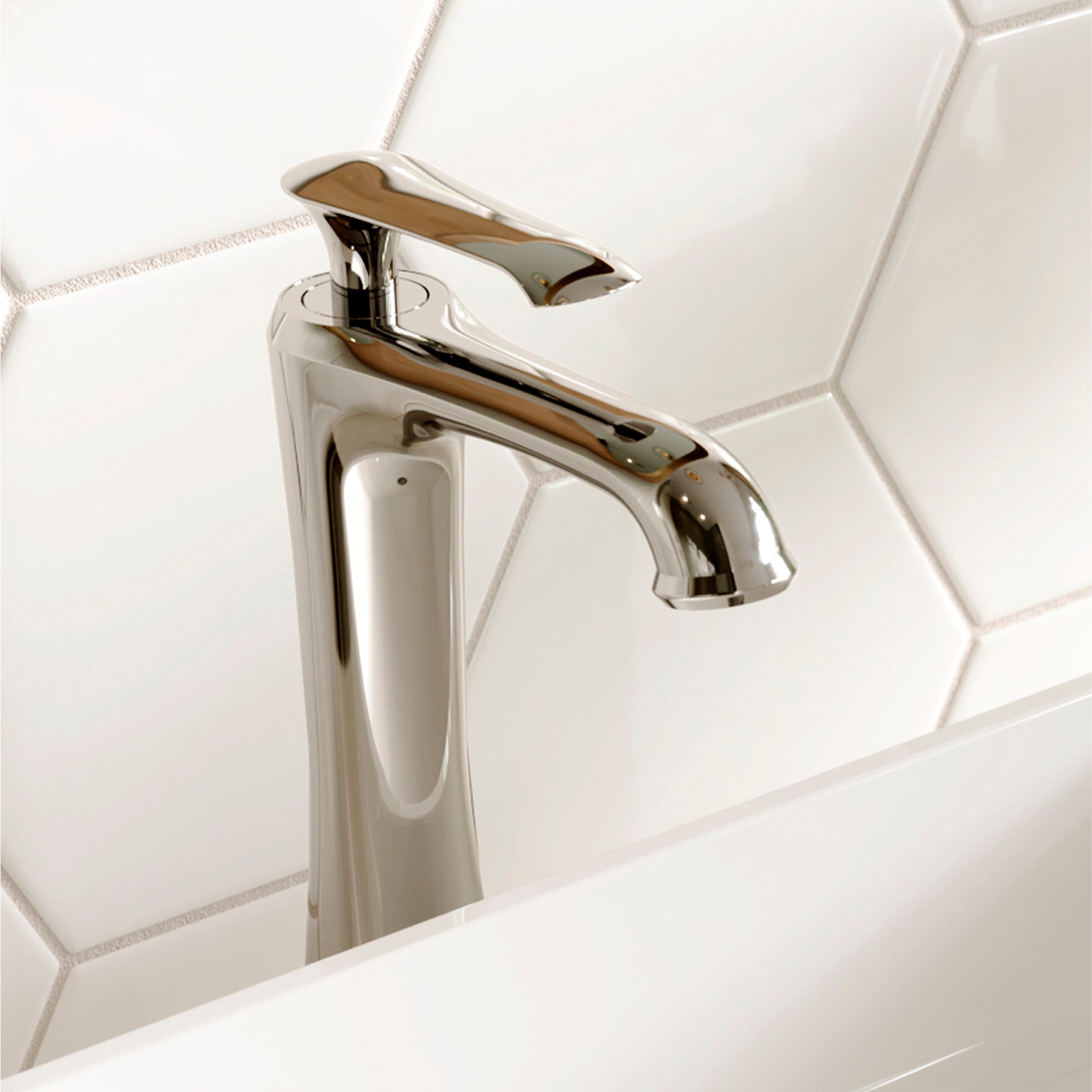Karran Woodburn 1.2 GPM Single Lever Handle Lead-free Brass ADA Bathroom Faucet, Vessel, Chrome, KBF412C