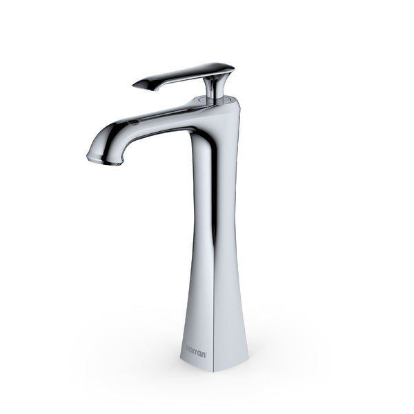 Karran Woodburn 1.2 GPM Single Lever Handle Lead-free Brass ADA Bathroom Faucet, Vessel, Chrome, KBF412C