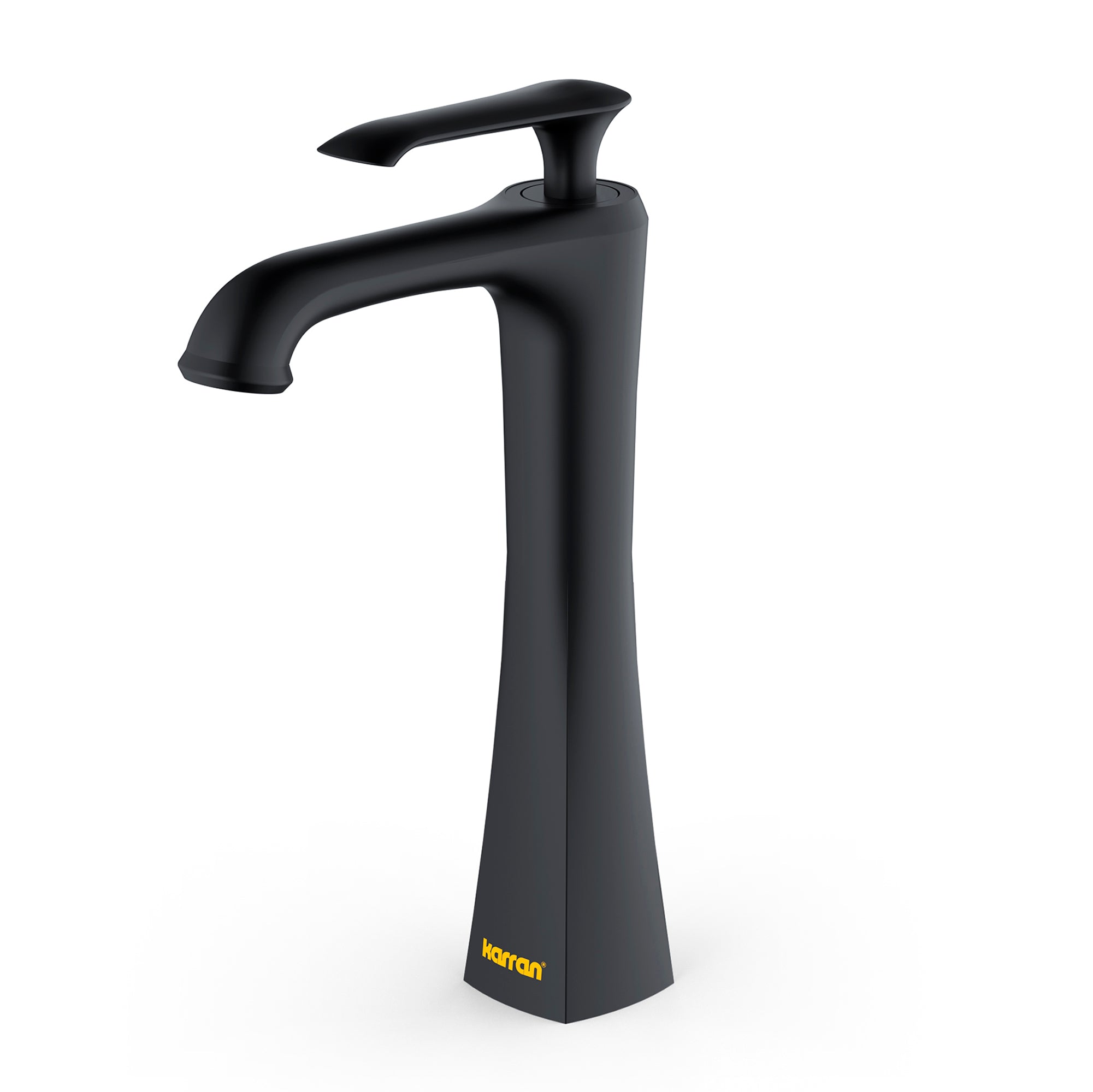 Karran Woodburn 1.2 GPM Single Lever Handle Lead-free Brass ADA Bathroom Faucet, Vessel, Matte Black, KBF412MB